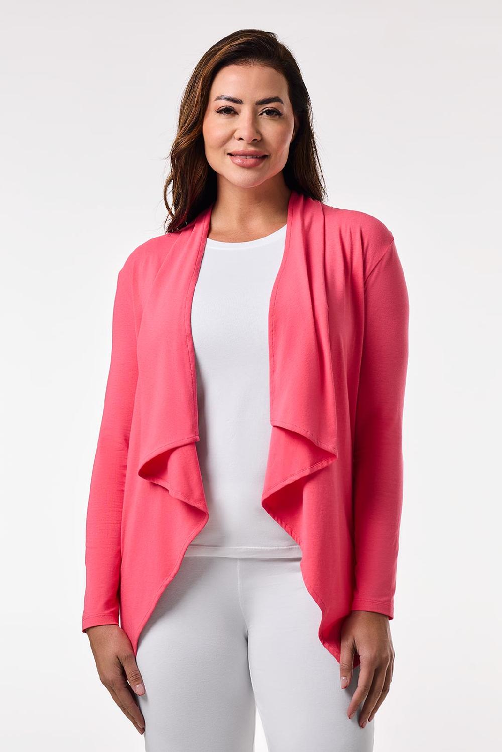 Coolibar Women's Marietas Sun Wrap | Sunkist Coral