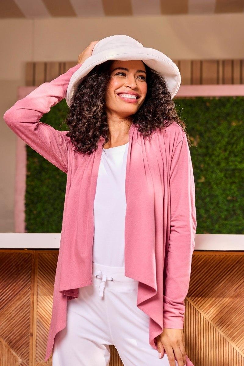 coolibar Women's Marietas Sun Wrap | Terracotta Rose