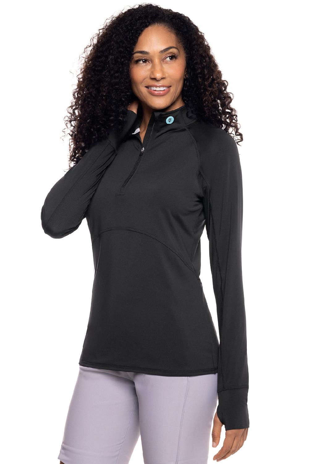 Coolibar Women's Match Play Golf Pullover | Black