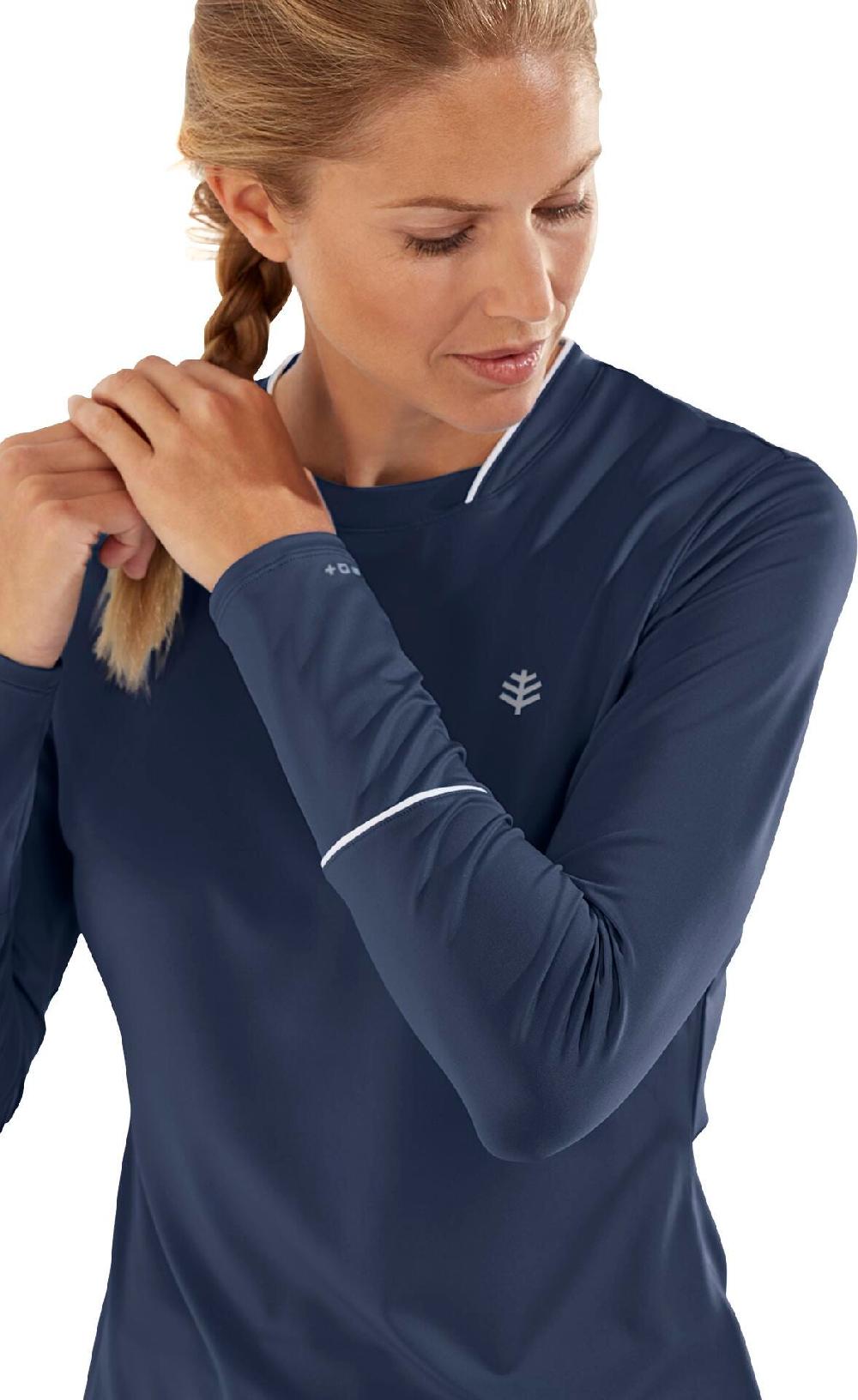 Coolibar Women's Match Point Long Sleeve Tee | Navy