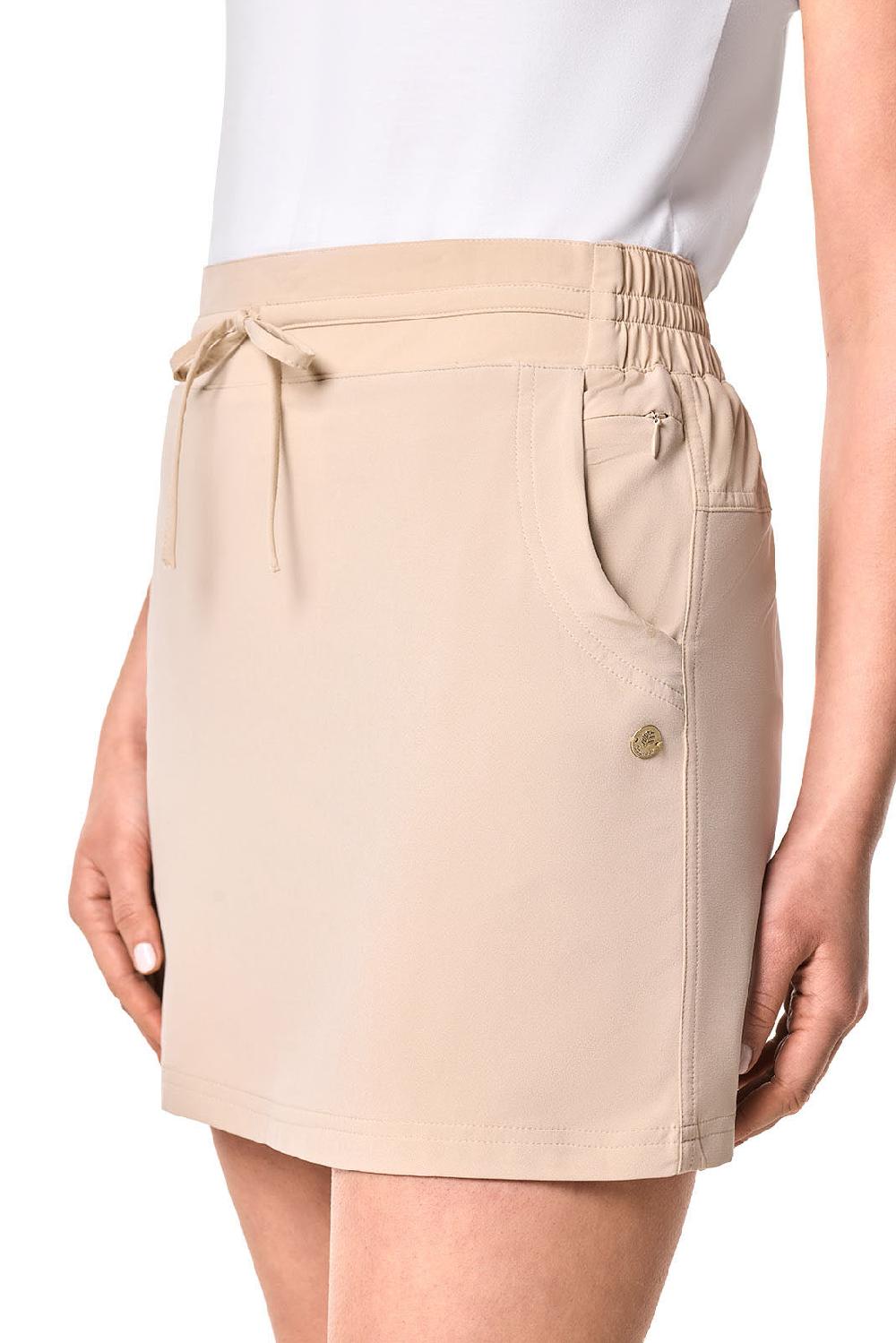 Coolibar Women's Mendocino Travel Skort | Pale Khaki