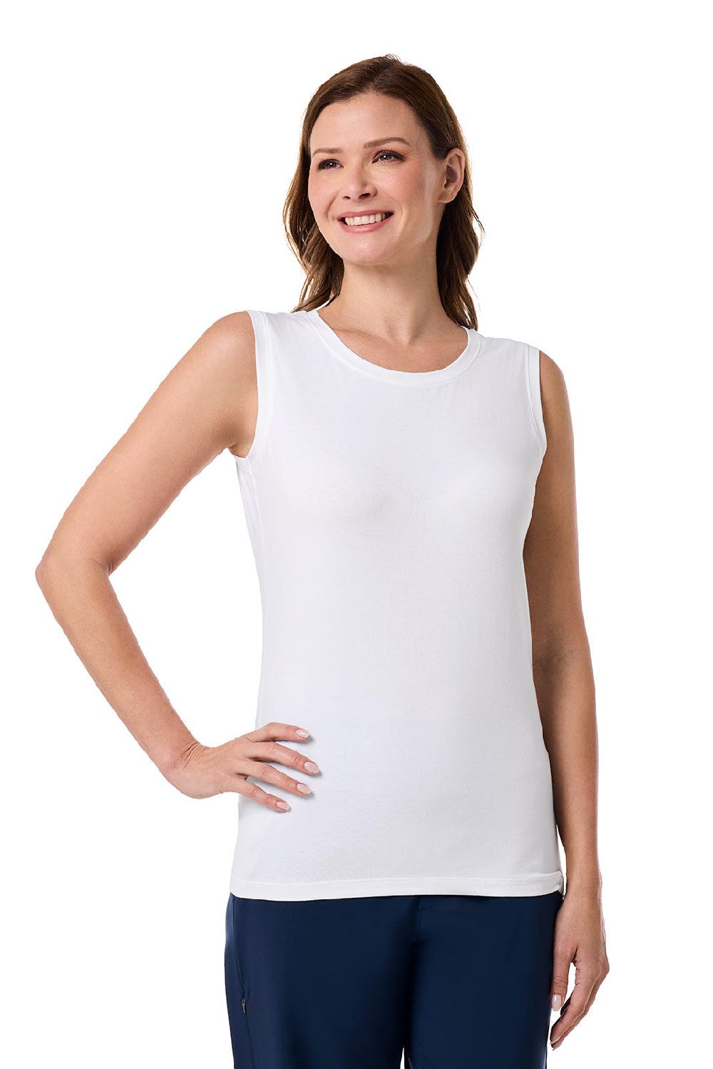 Coolibar Women's Morada Everyday Basic Tank | White
