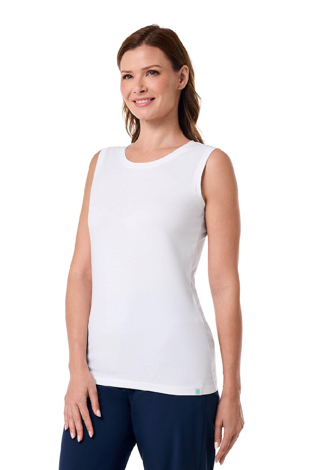 Coolibar Women's Morada Everyday Basic Tank | White