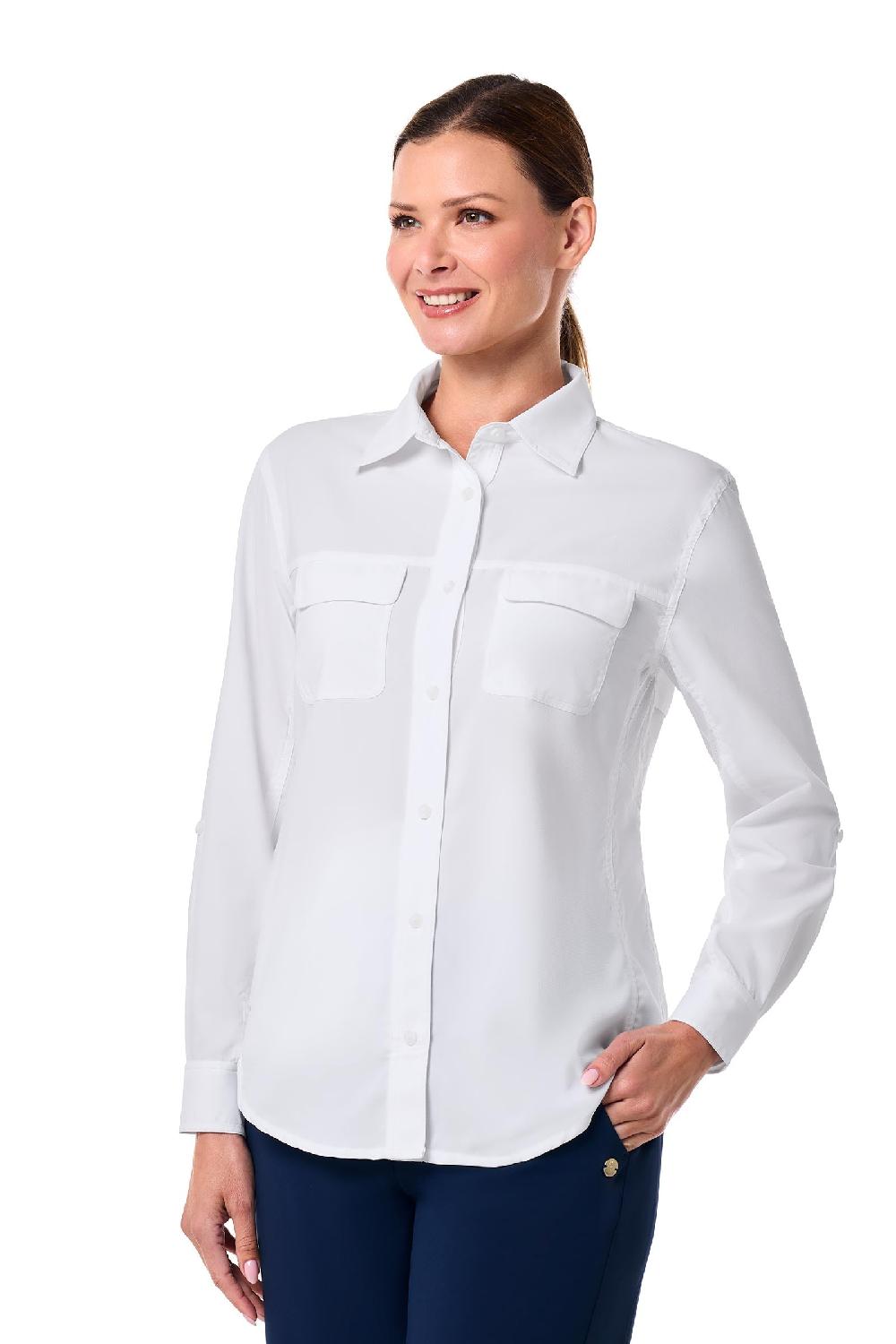Coolibar Women's Mylitta Travel Shirt | White