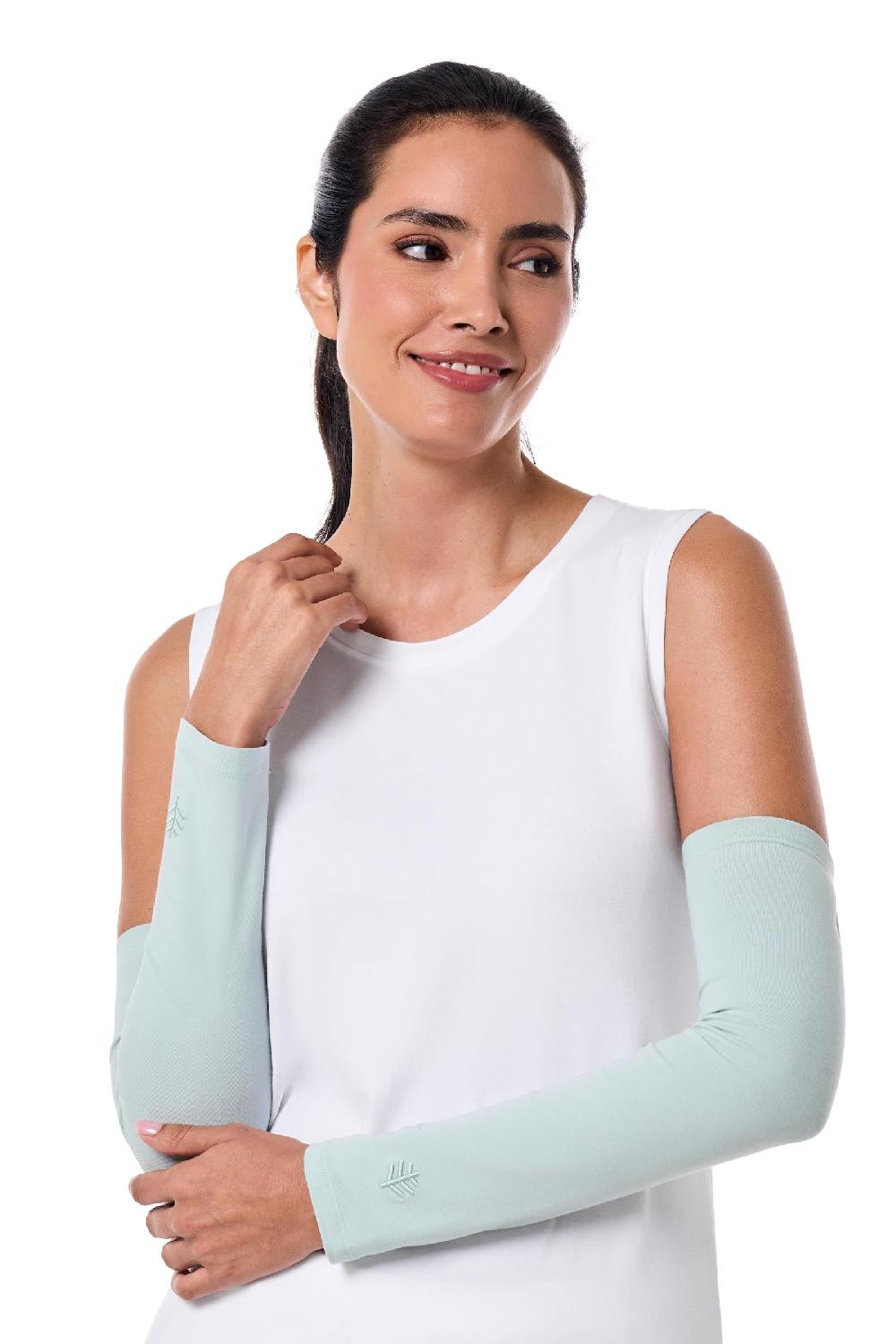 Coolibar Women's Navagio Sun Sleeves | Misty Aqua
