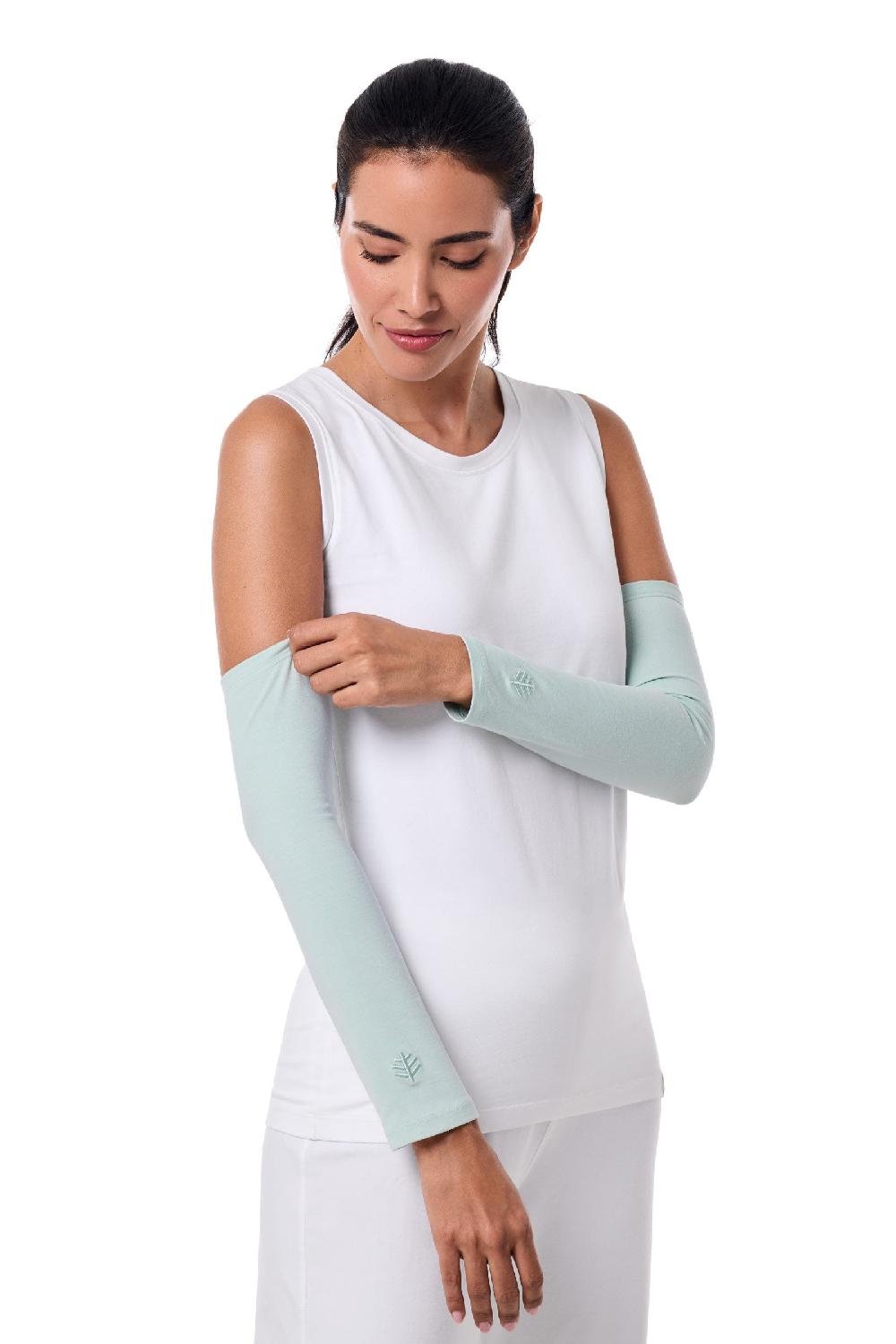 Coolibar Women's Navagio Sun Sleeves | Misty Aqua