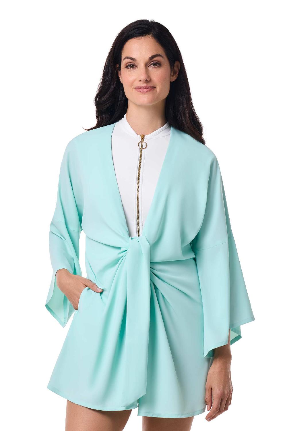 Coolibar Women's Ocean Drive Cover-Up | Misty Aqua