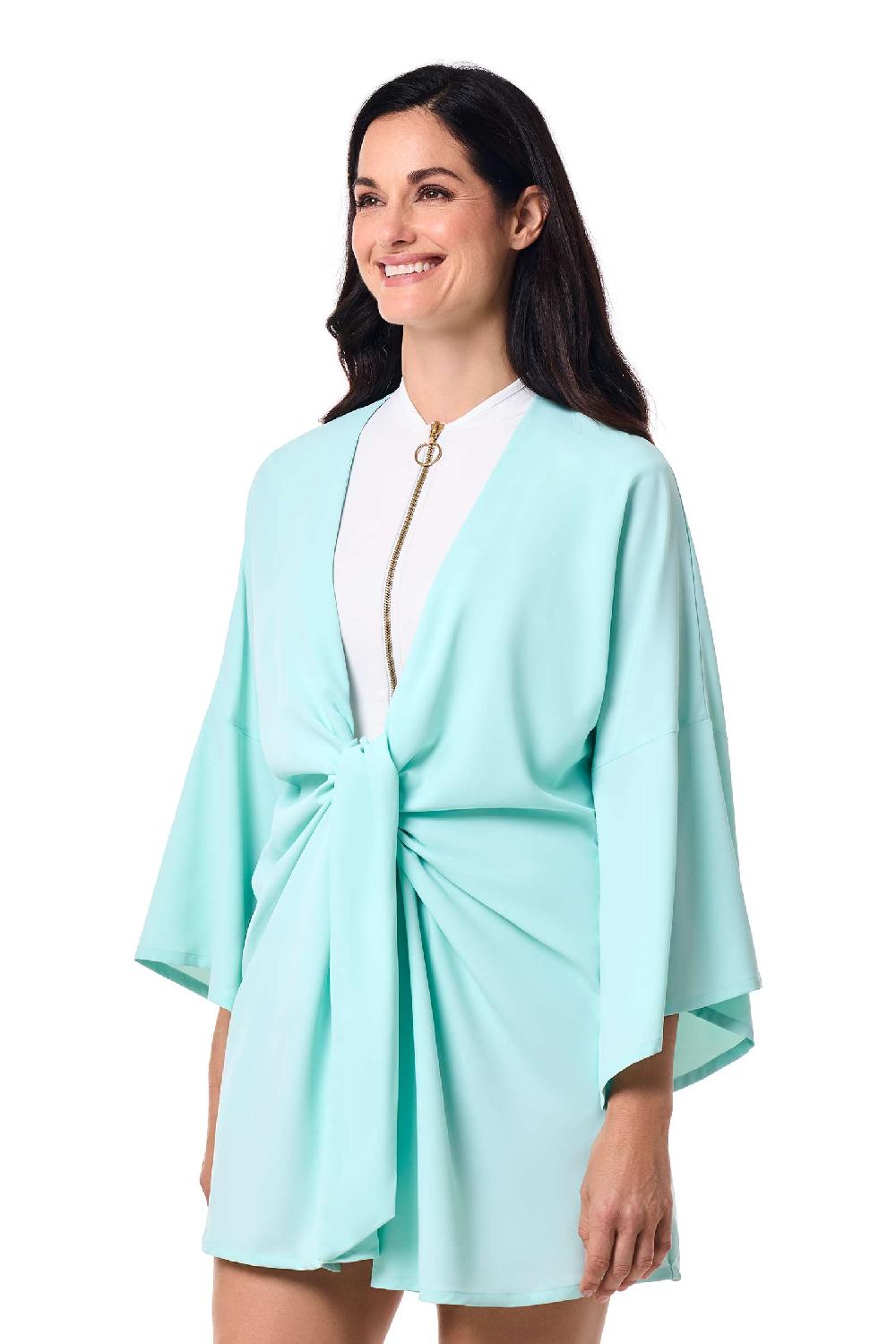 Coolibar Women's Ocean Drive Cover-Up | Misty Aqua