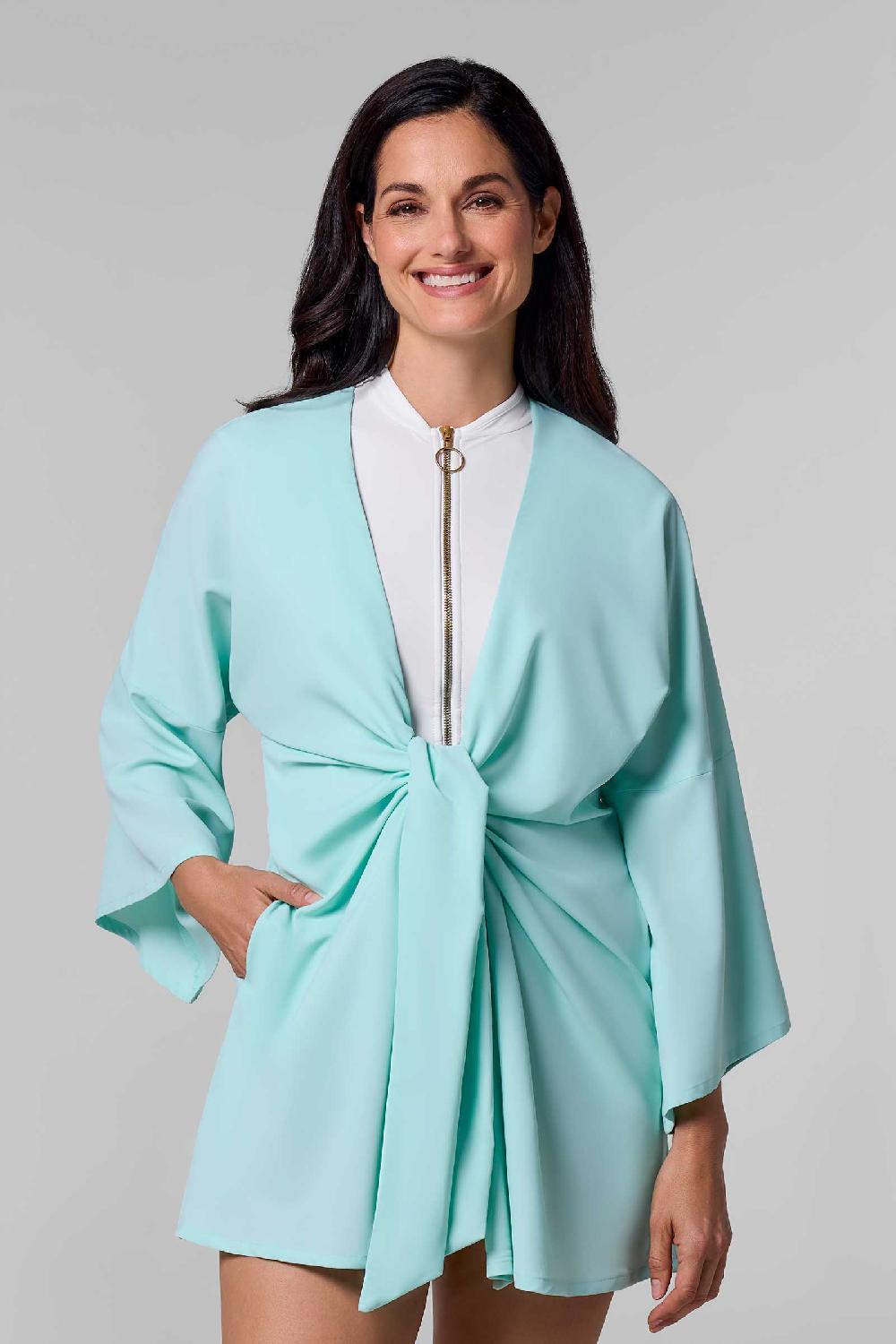 coolibar Women's Ocean Drive Cover-Up | Misty Aqua