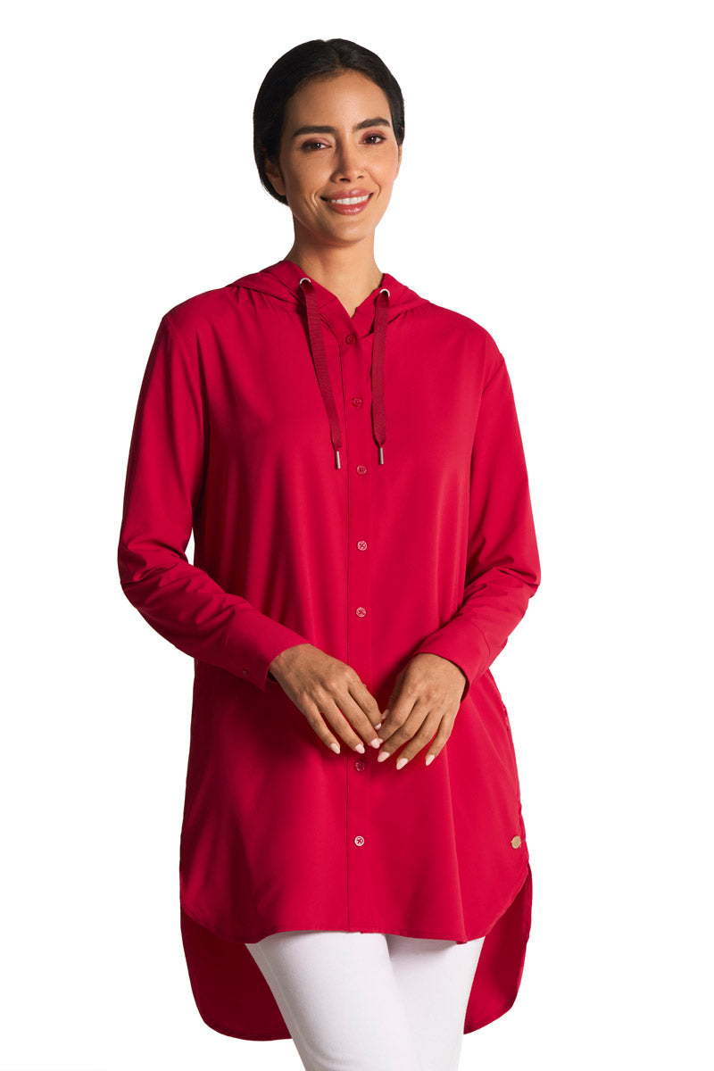 Coolibar Women's Palma Aire Beach Shirt | Cherry