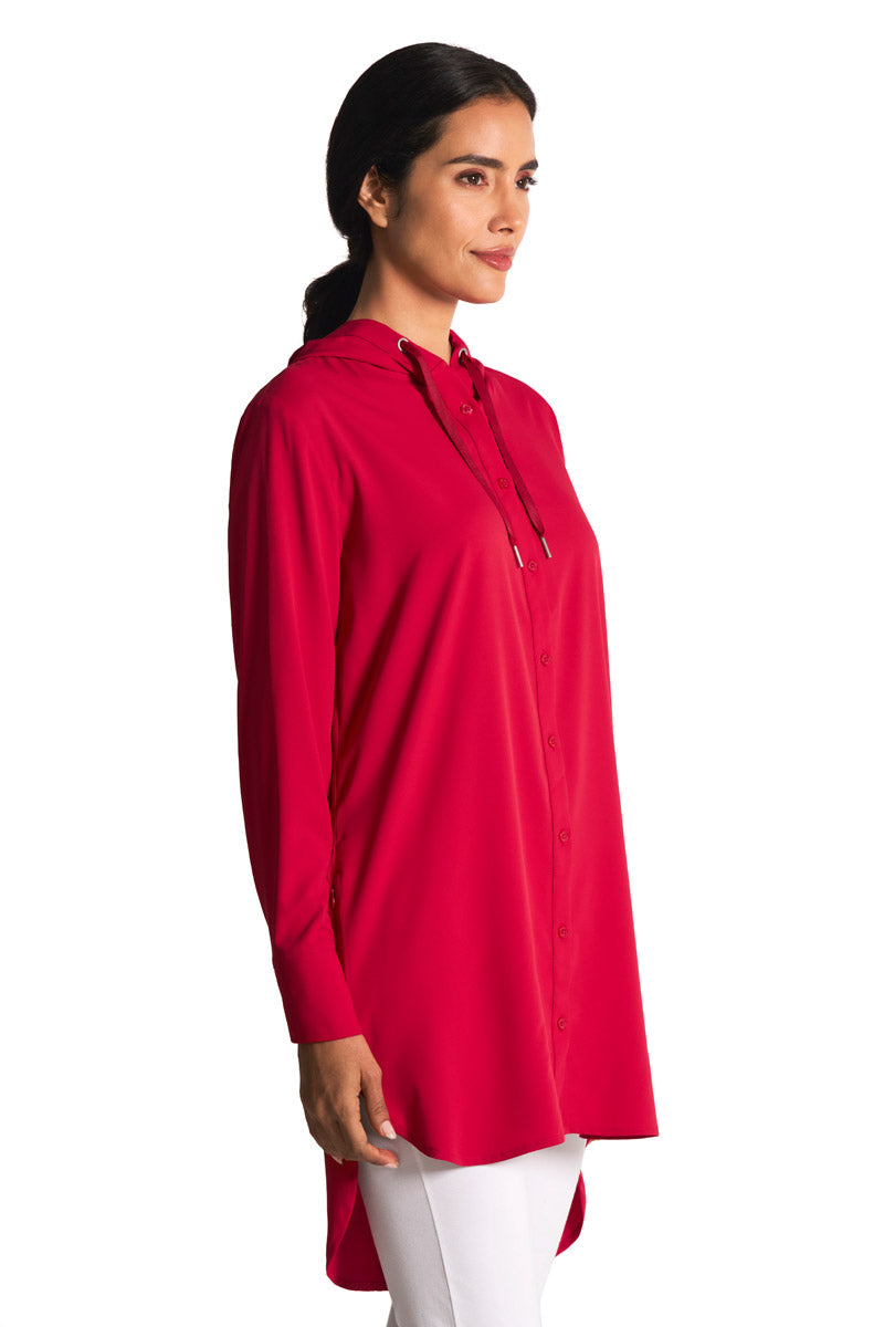 Coolibar Women's Palma Aire Beach Shirt | Cherry