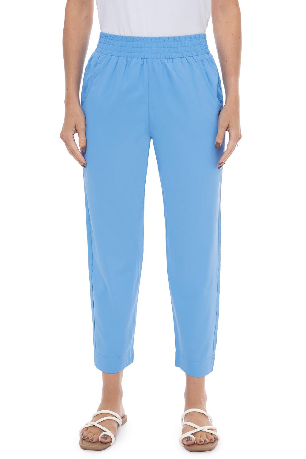 coolibar Women's Perissa Pants | Clear Sky Blue