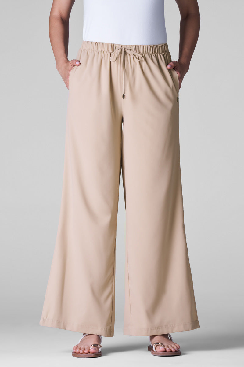 coolibar Women's Petra Wide Leg Pants | Pale Khaki