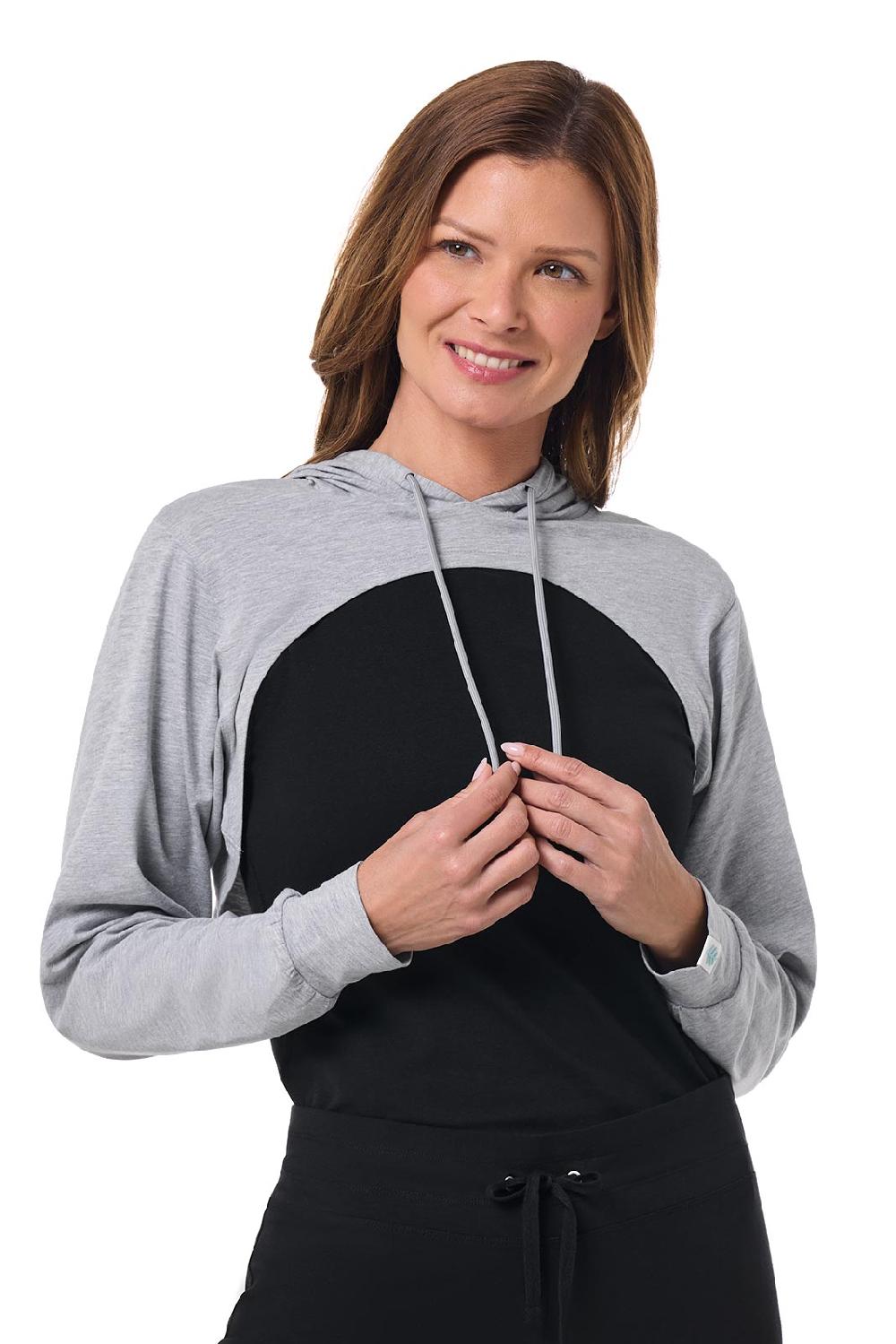 Coolibar Women's Pompano Shrug Hoodie | Grey Heather