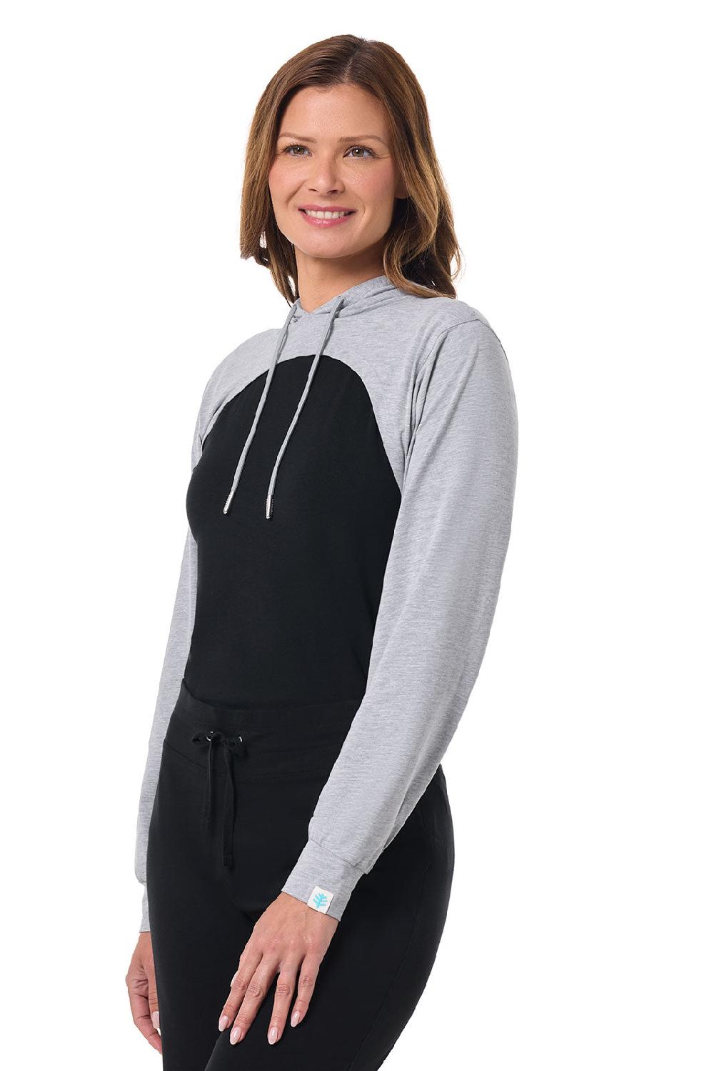 Coolibar Women's Pompano Shrug Hoodie | Grey Heather