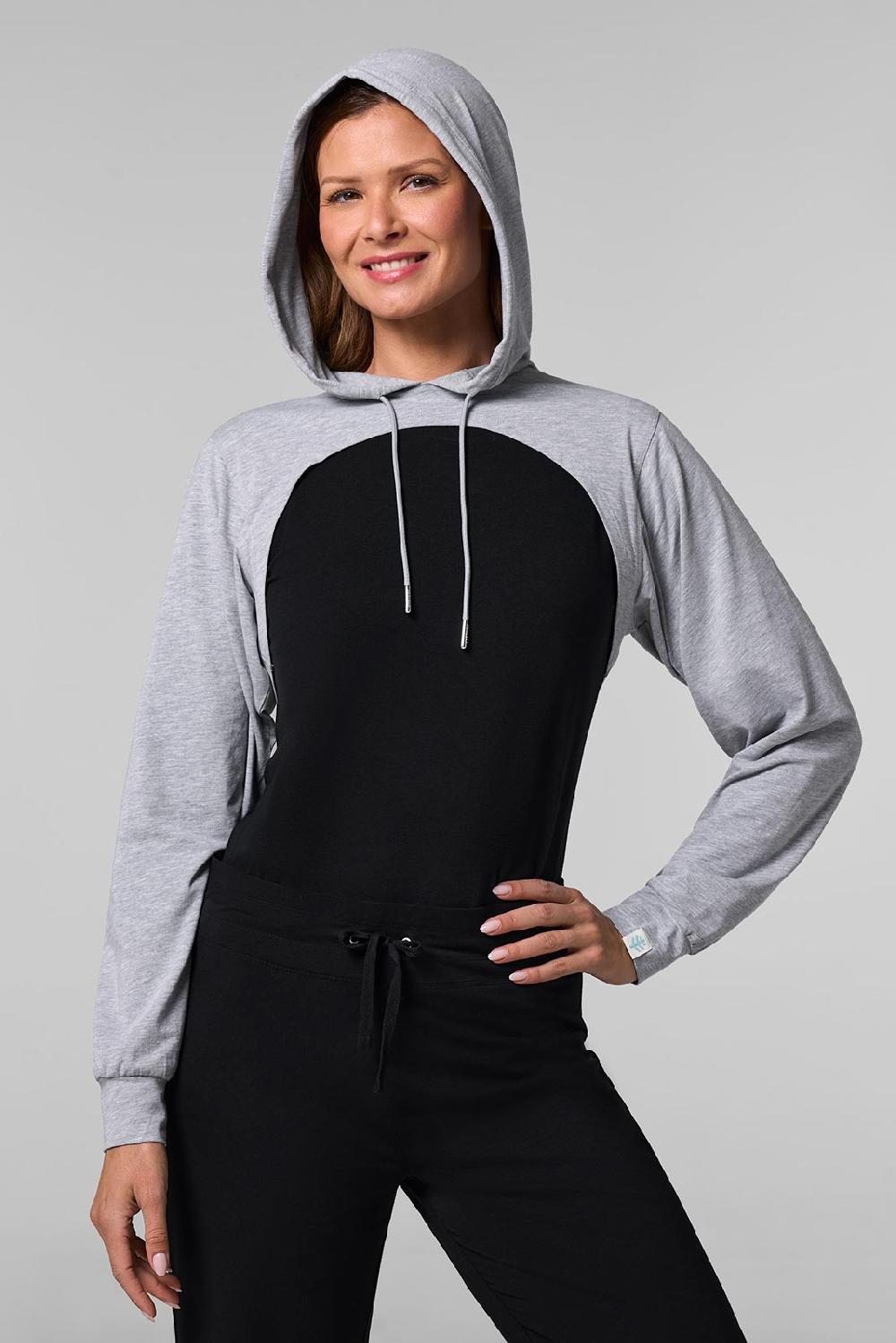 coolibar Women's Pompano Shrug Hoodie | Grey Heather