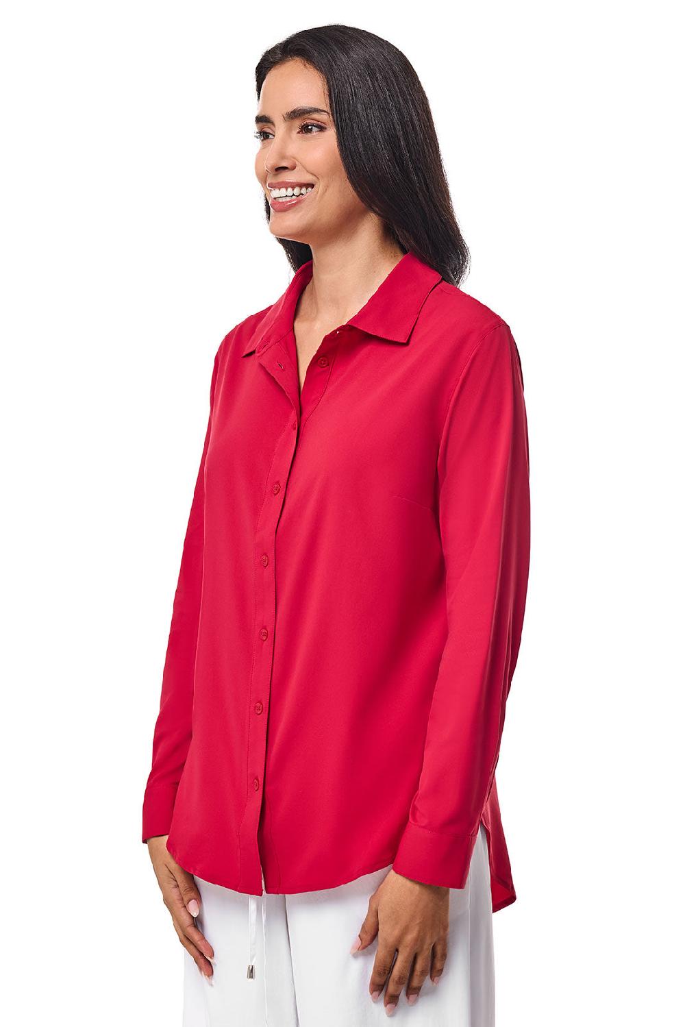 Coolibar Women's Rhodes Shirt | Cherry