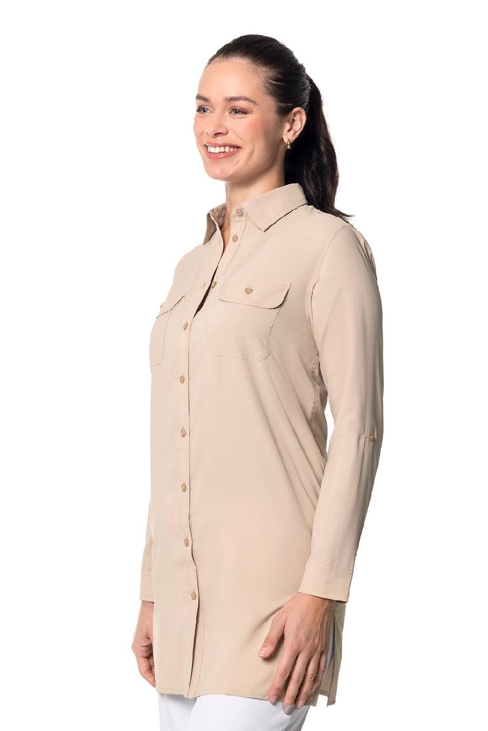 Coolibar Women's Santorini Tunic Shirt | Pale Khaki