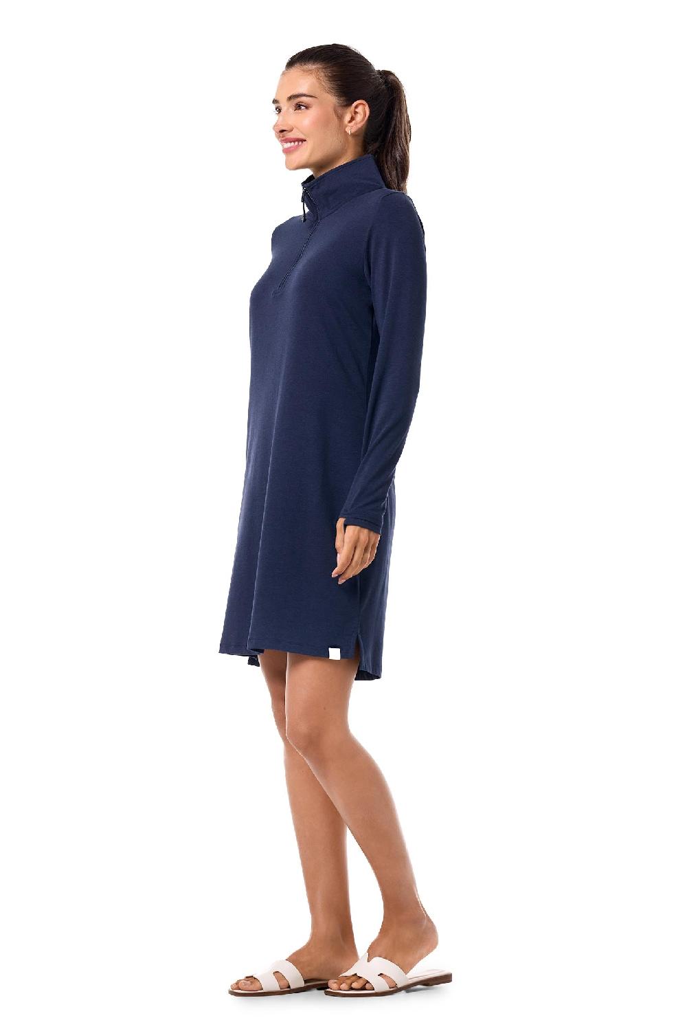 Coolibar Women's Sarasota Quarter-Zip Dress | Navy