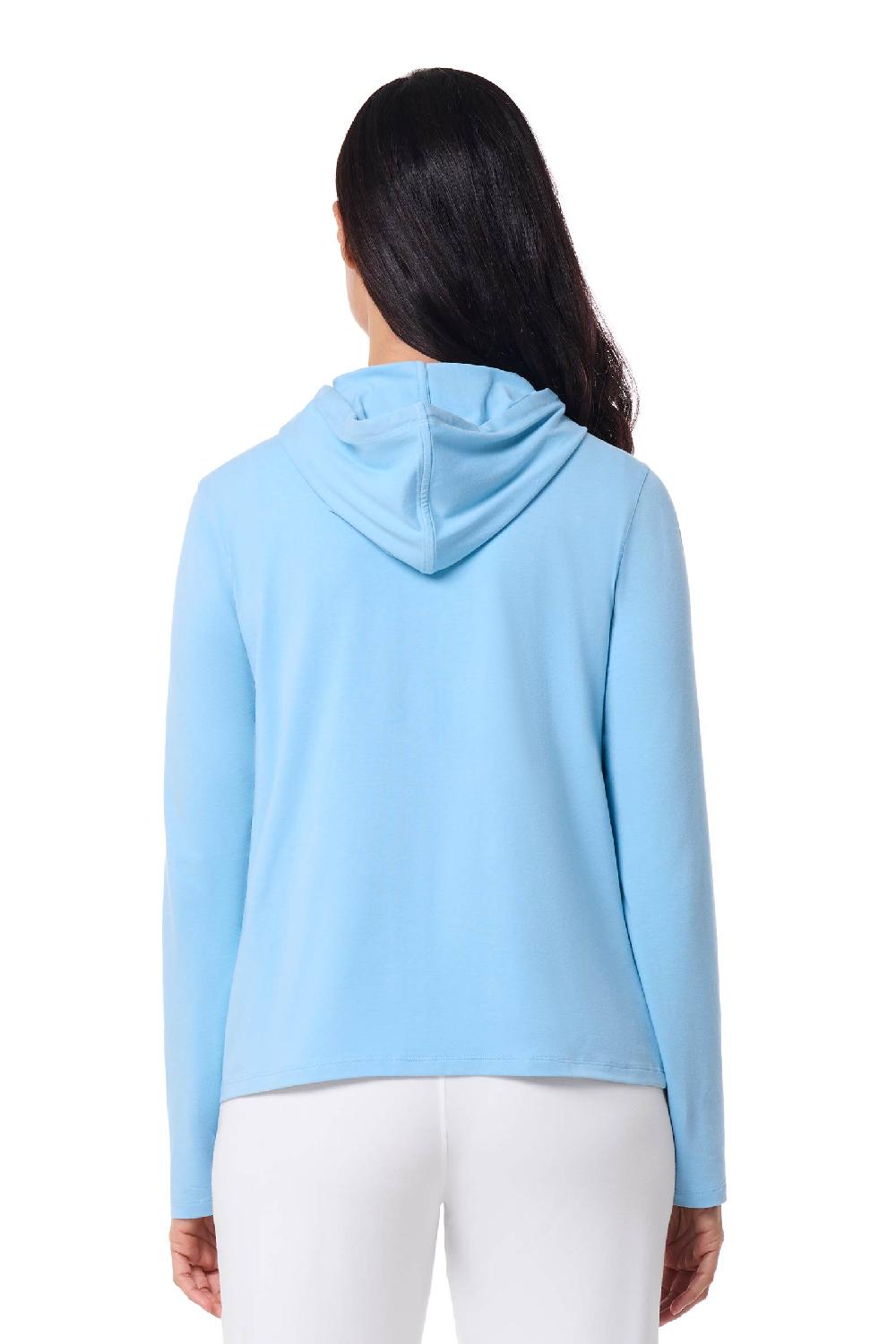 Coolibar Women's Seaside Hoodie | Arctic Blue