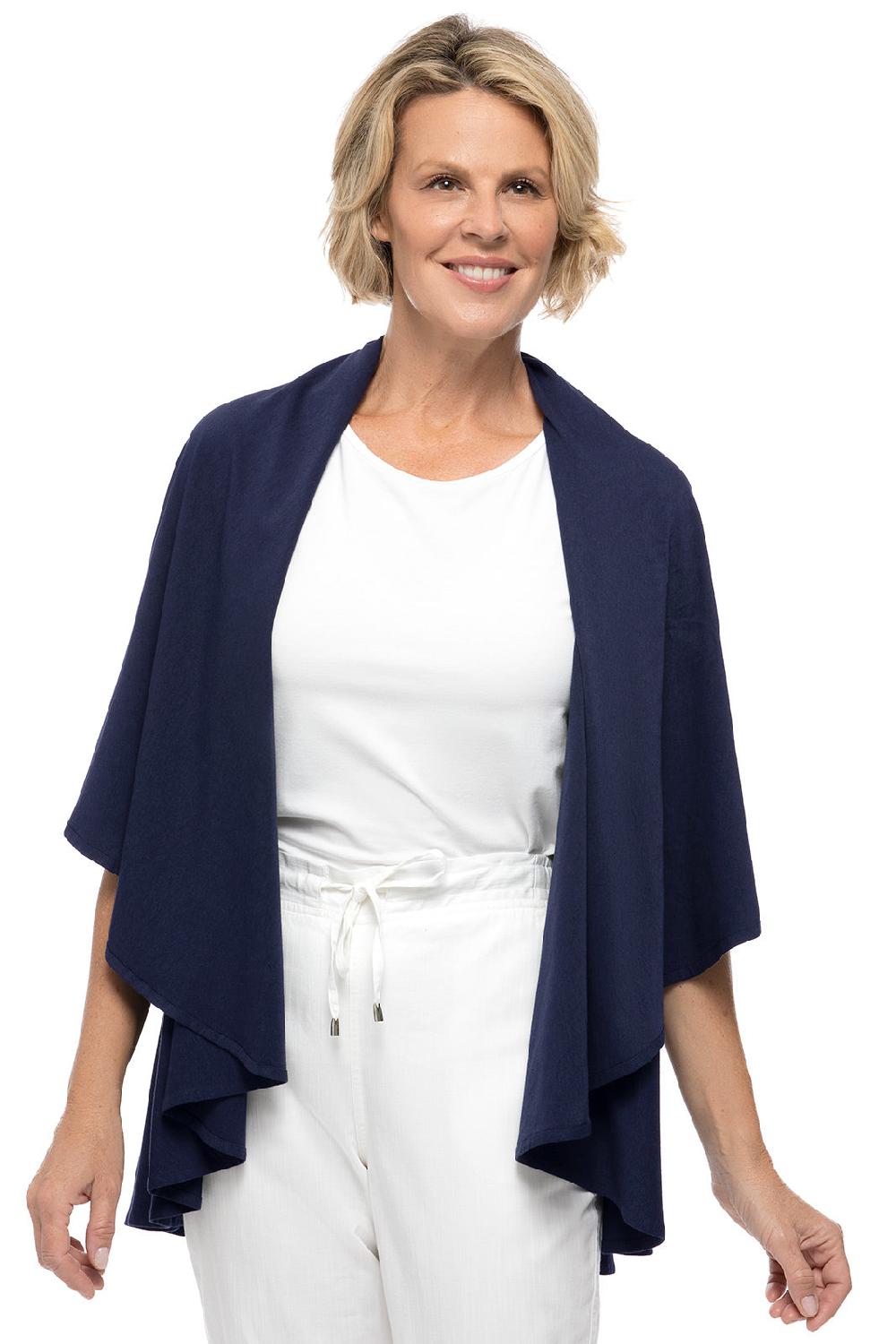 Coolibar Women's Stella Convertible Wrap | Navy