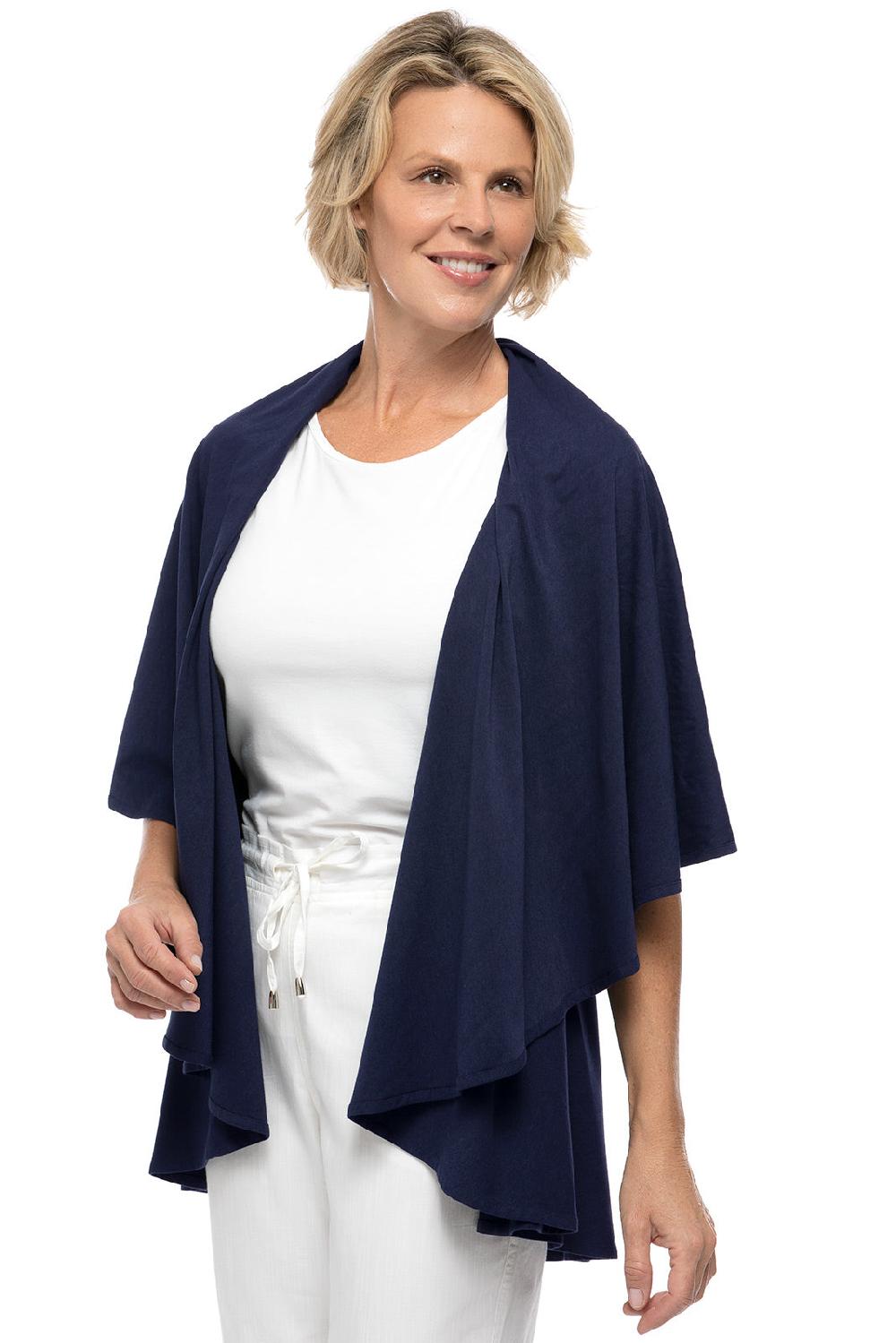 Coolibar Women's Stella Convertible Wrap | Navy
