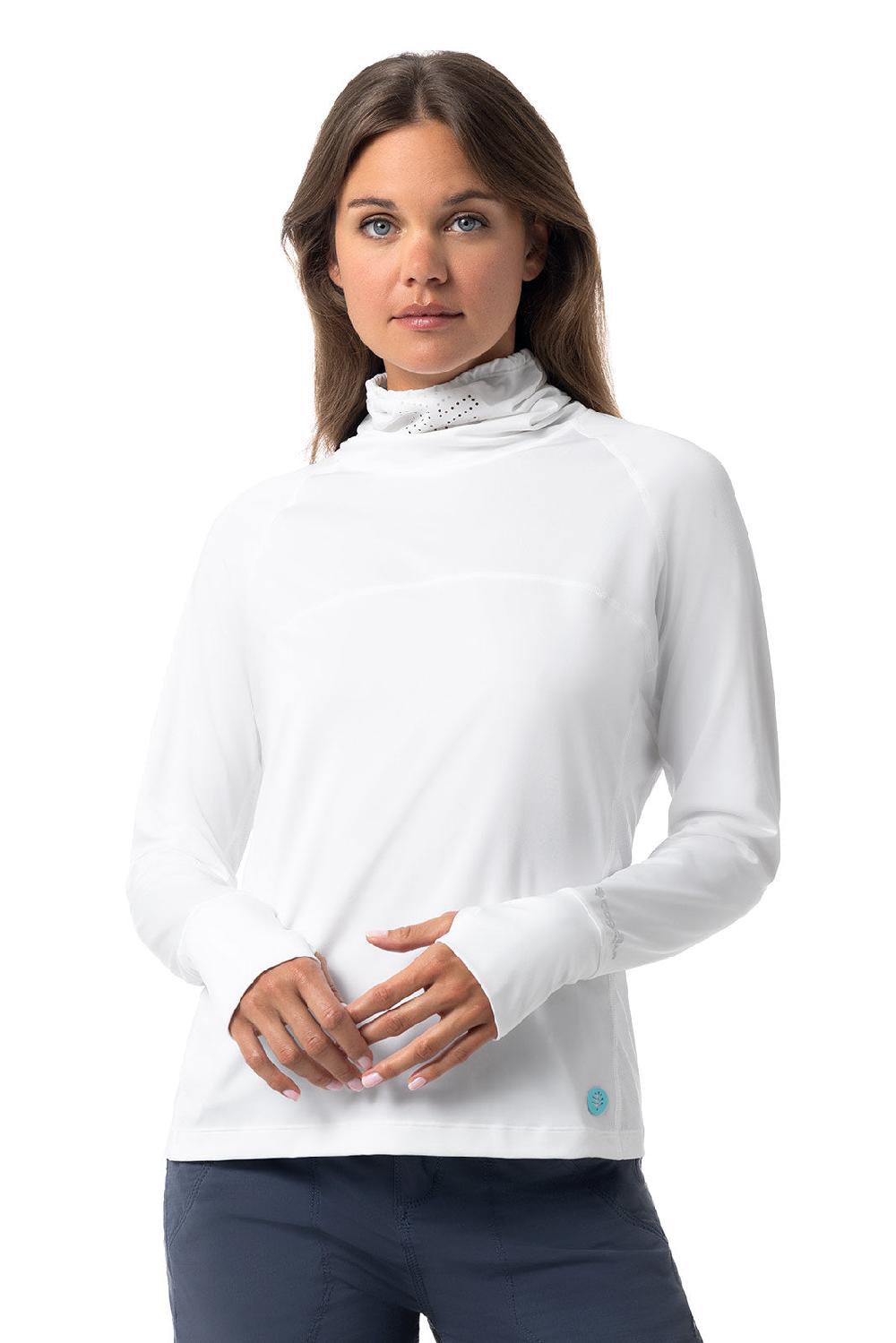 Coolibar Women's Vented Paros Fishing Tee | White