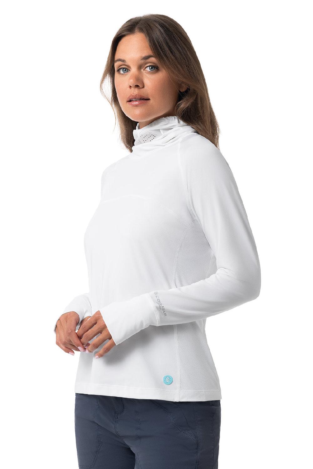 Coolibar Women's Vented Paros Fishing Tee | White