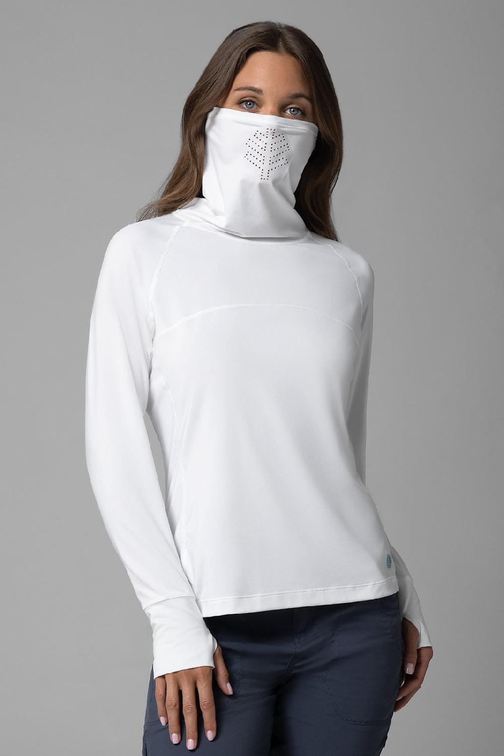 coolibar Women's Vented Paros Fishing Tee | White