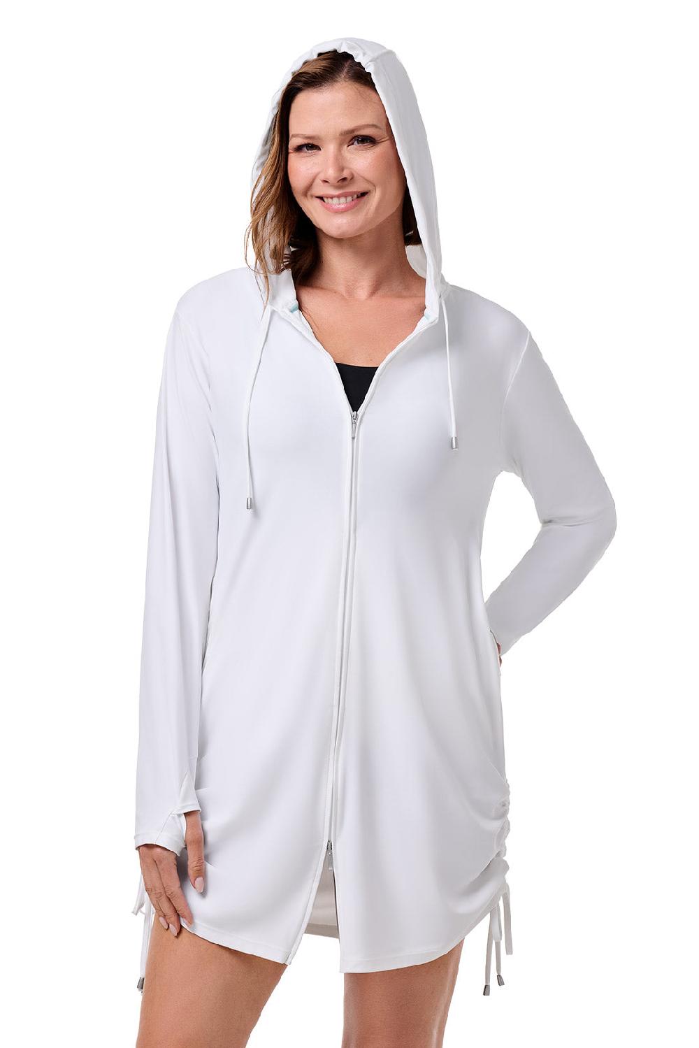 Coolibar Women's Wailea Swim Cover-Up | White