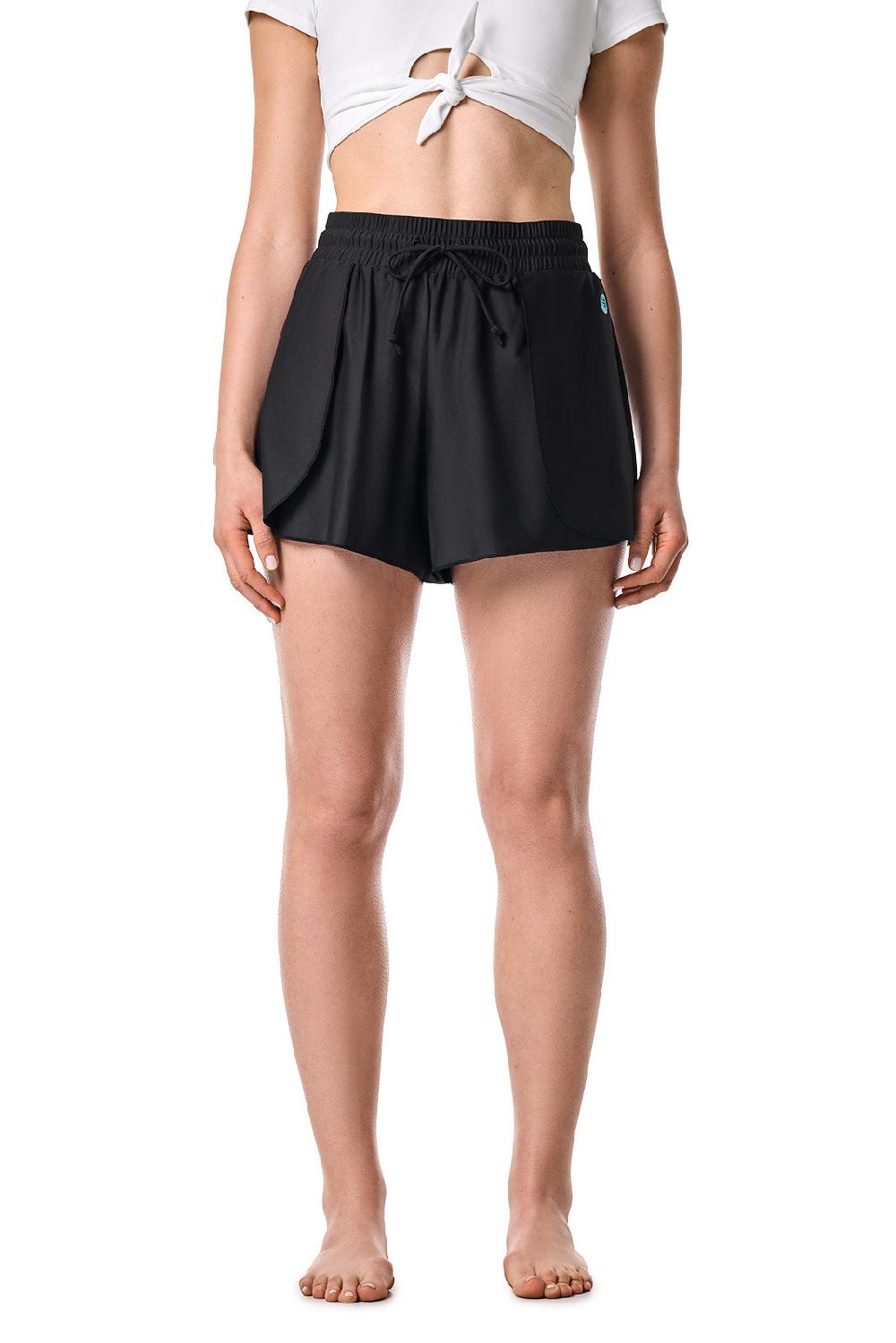 Coolibar Womens Duval Swim Shorts | Black