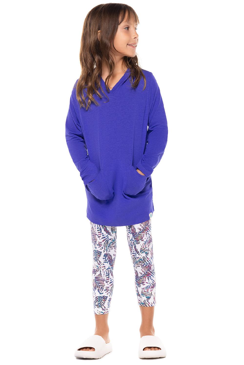 coolibar Girl's Catalina Beach Cover-Up Dress | Baja Blue