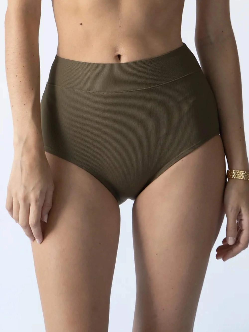 coolibar Joana - High Rise Moderate Coverage Swim Bottom | Safari