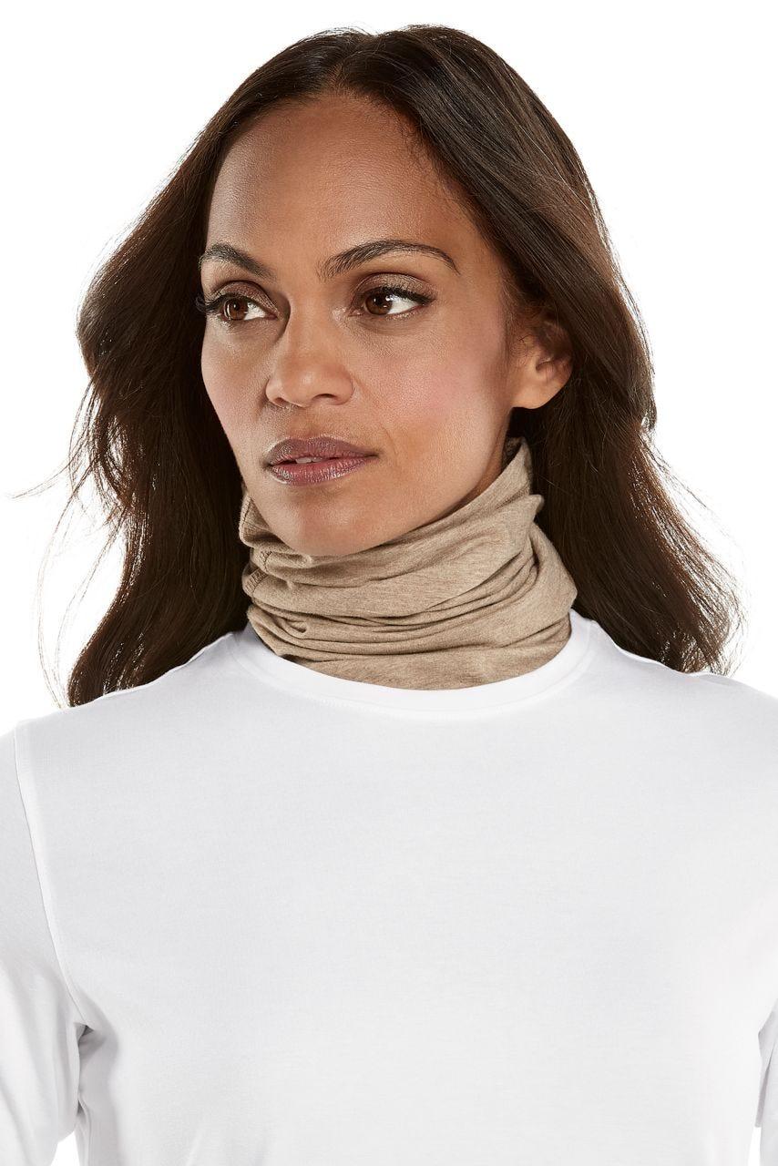 Coolibar Key West Sun Neck Gaiter | Dark Taupe Heather