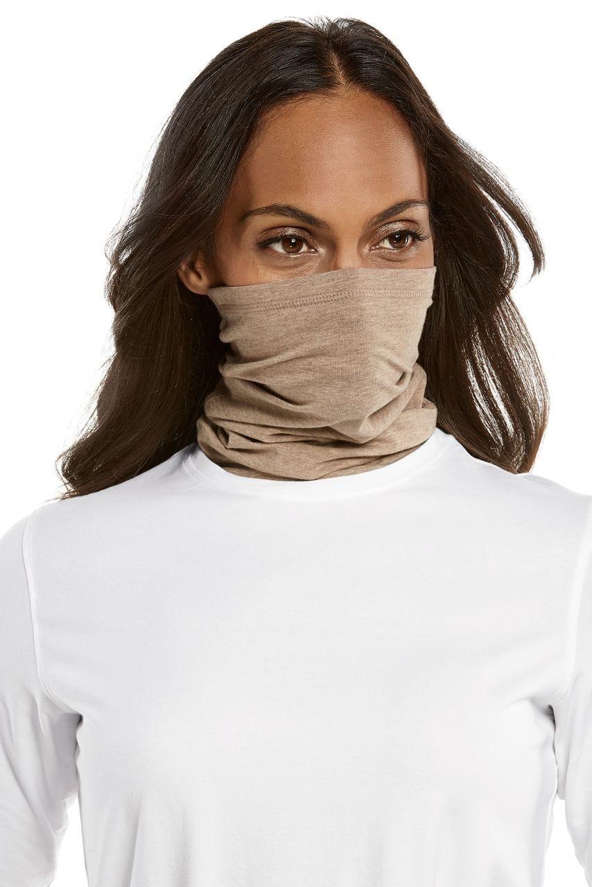 Coolibar Key West Sun Neck Gaiter | Dark Taupe Heather