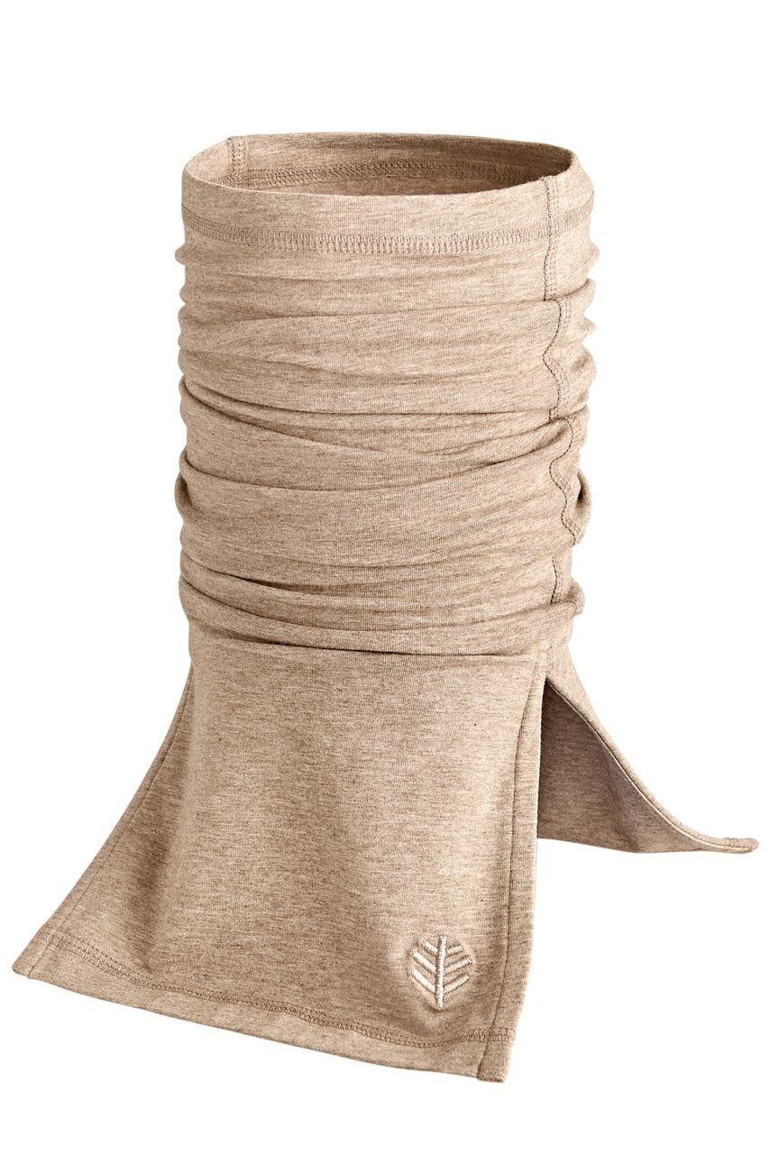 coolibar Key West Sun Neck Gaiter | Dark Taupe Heather