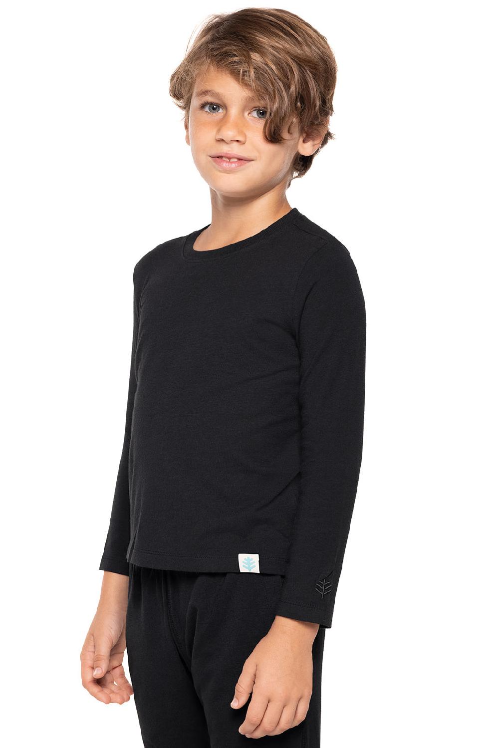 Coolibar Kid's Coco Plum Everyday Long Sleeve T-Shirt | Black