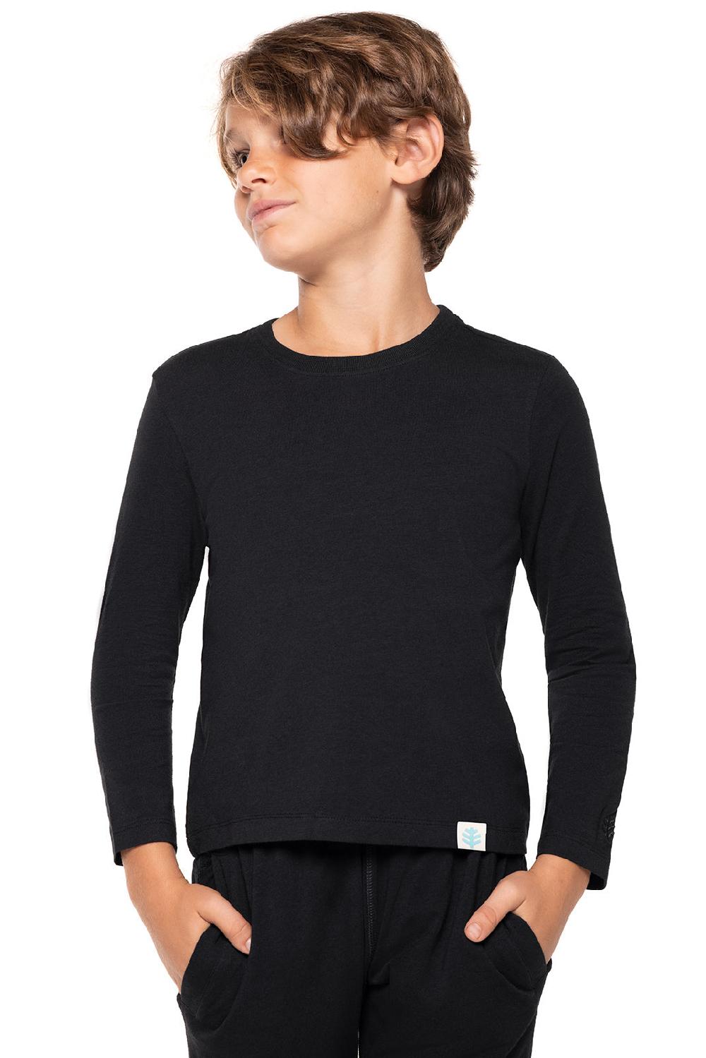 Coolibar Kid's Coco Plum Everyday Long Sleeve T-Shirt | Black
