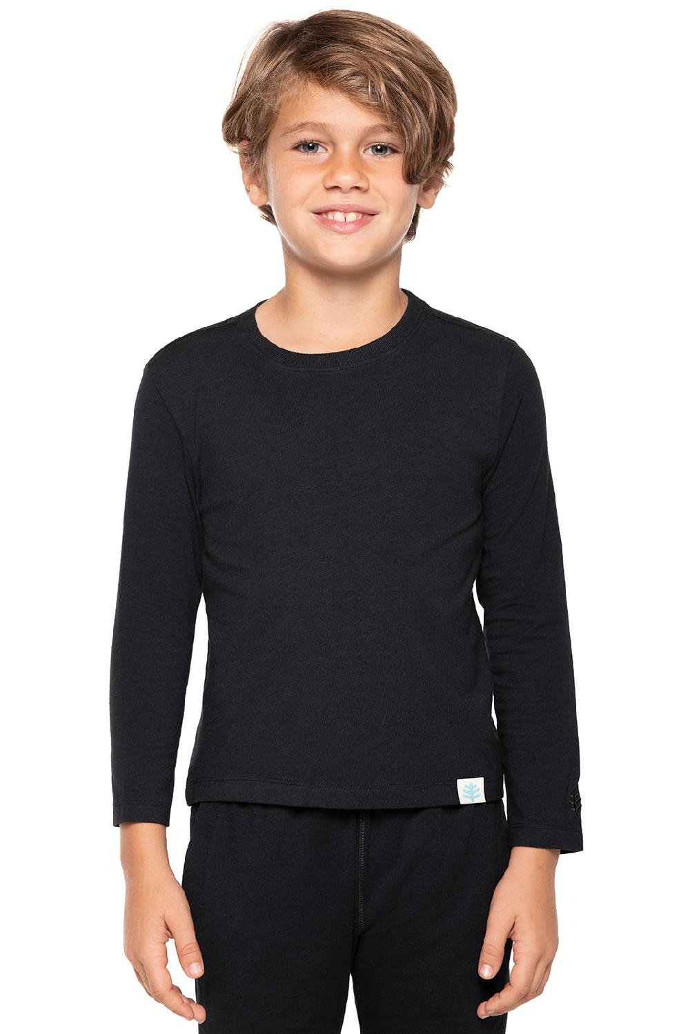 coolibar Kid's Coco Plum Everyday Long Sleeve T-Shirt | Black
