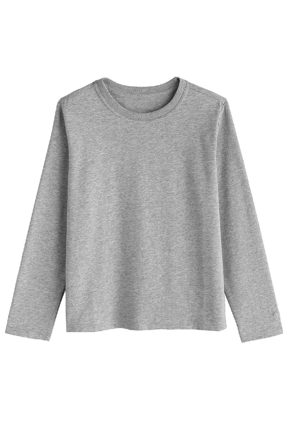 coolibar Kid's Coco Plum Everyday Long Sleeve T-Shirt | Grey Heather