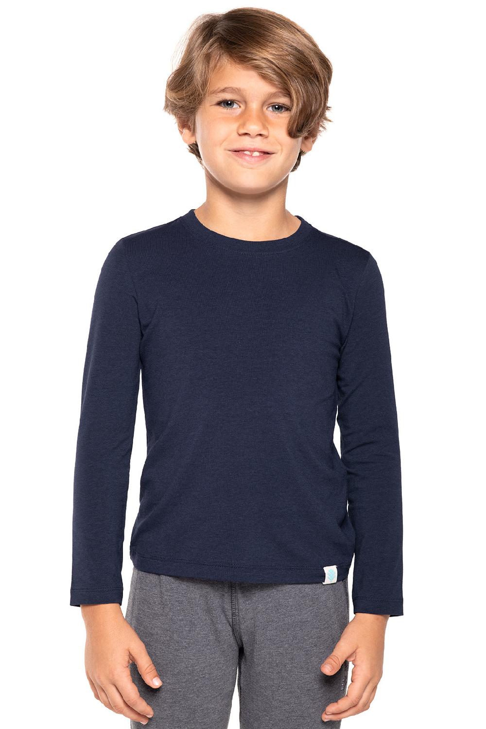 coolibar Kid's Coco Plum Everyday Long Sleeve T-Shirt | Navy