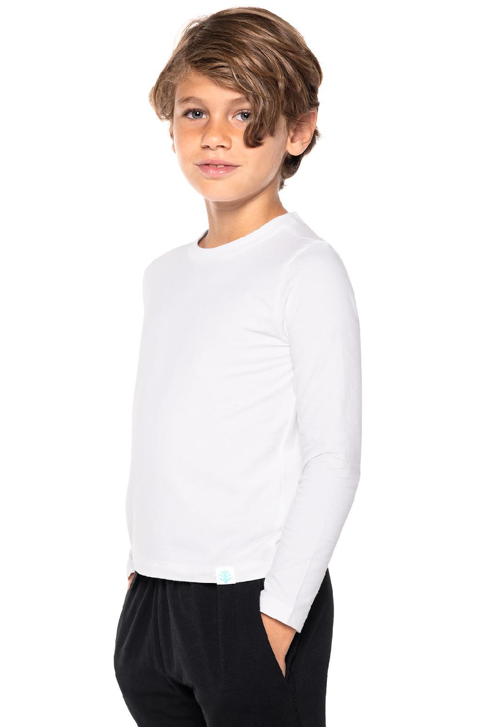 Coolibar Kid's Coco Plum Everyday Long Sleeve T-Shirt | White