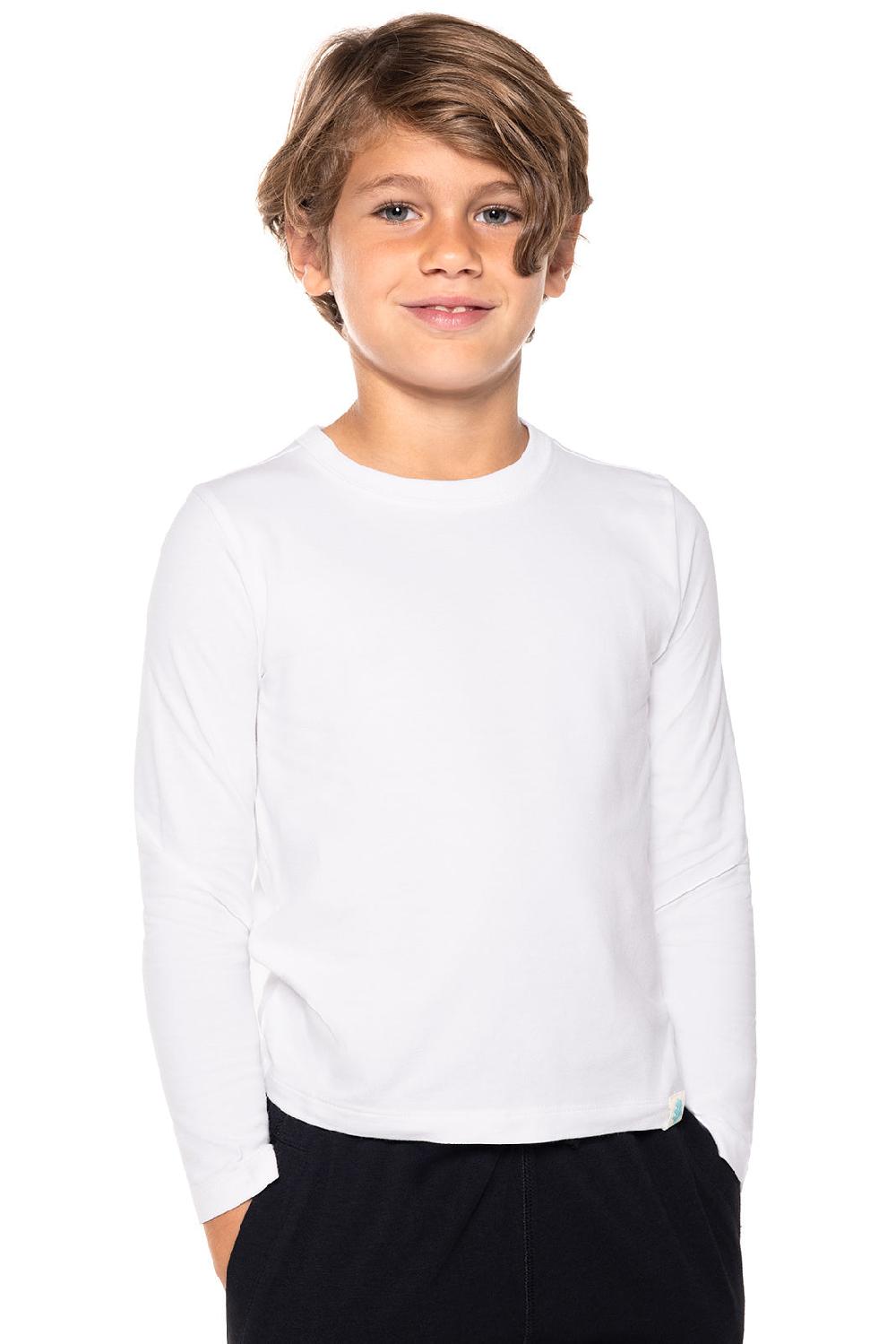 coolibar Kid's Coco Plum Everyday Long Sleeve T-Shirt | White