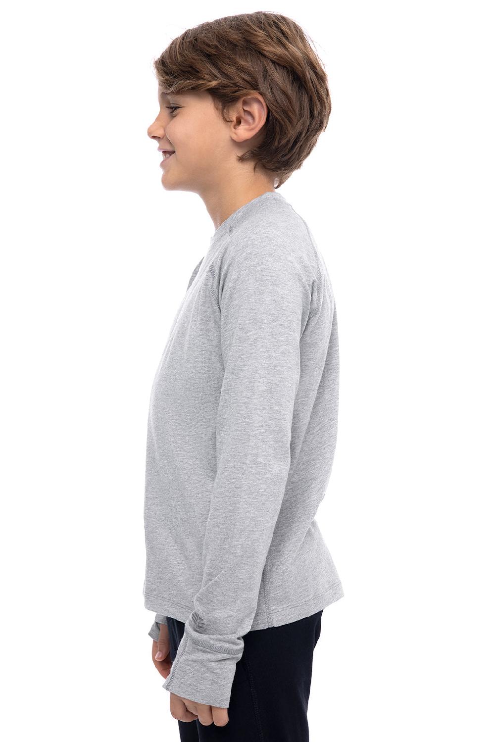 Coolibar Kid's LumaLeo Long Sleeve T-Shirt | Grey Heather