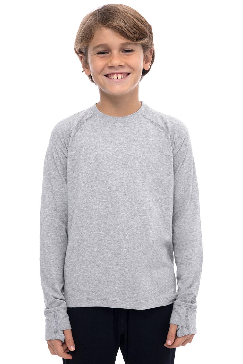 coolibar Kid's LumaLeo Long Sleeve T-Shirt | Grey Heather