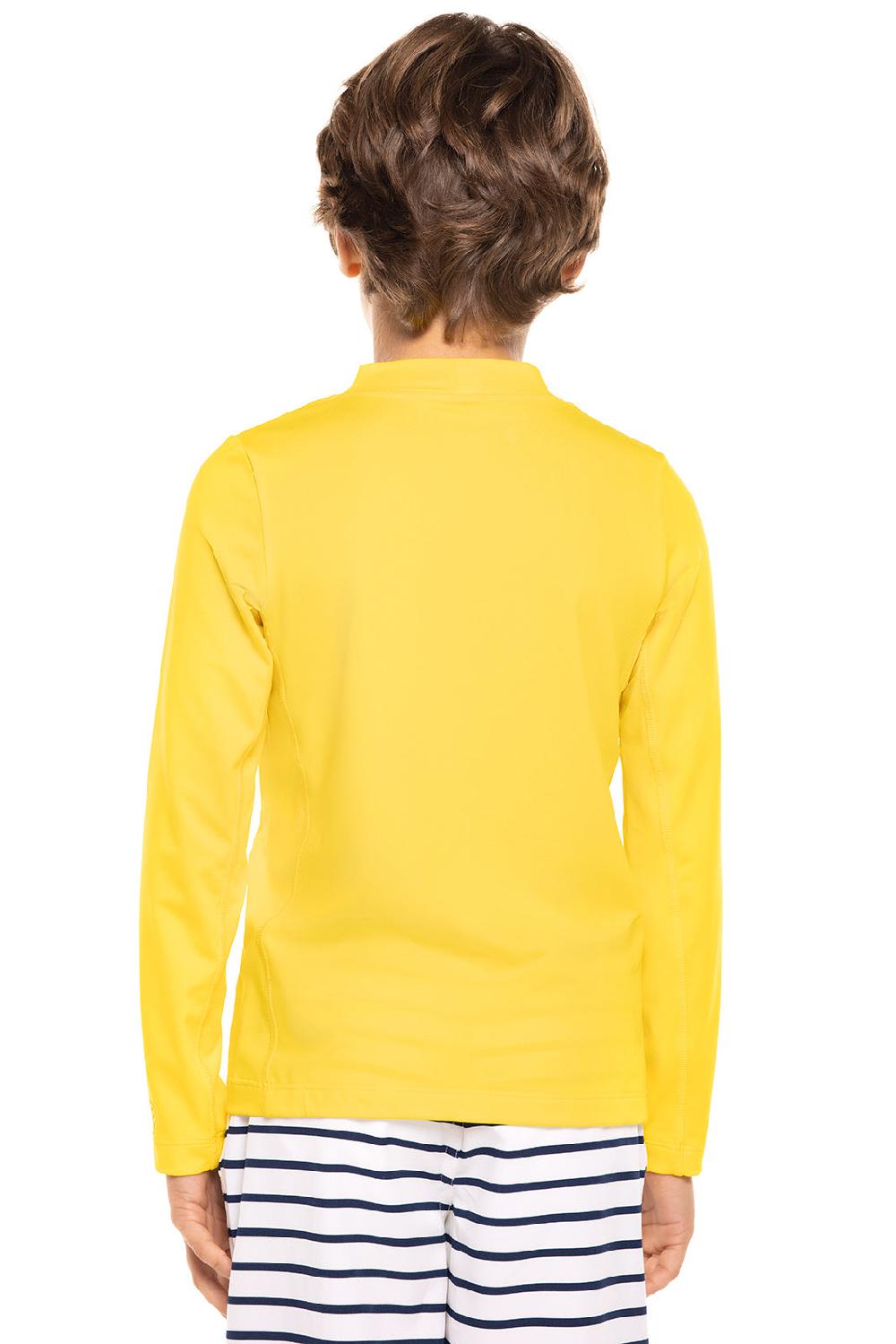 Coolibar Kid's Sandshark Long Sleeve Surf Shirt | Bold Yellow