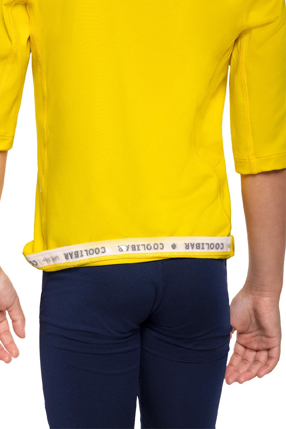 Coolibar Kid's Sandshark Short Sleeve Surf Shirt | Bold Yellow