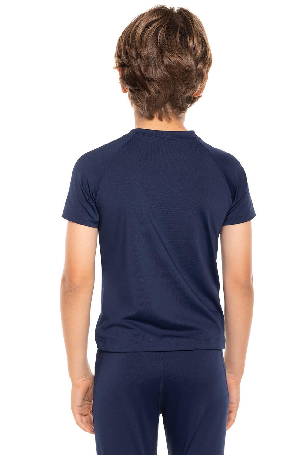 Coolibar Kid's Sandshark Short Sleeve Surf Shirt | Navy