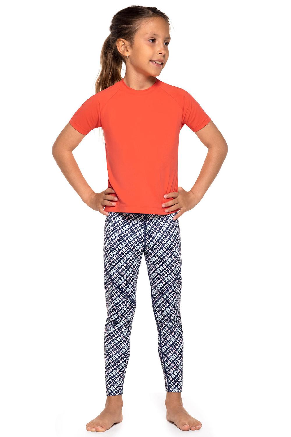 Coolibar Kid's Sandshark Short Sleeve Surf Shirt | Vivid Coral