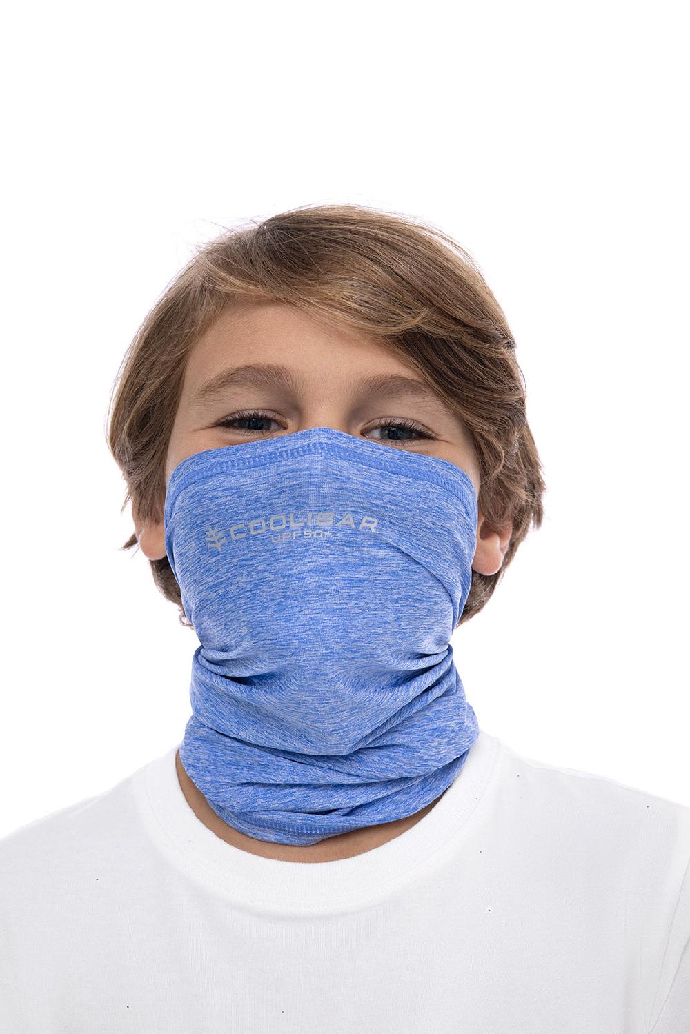 Coolibar Kid's Virasana Performance Gaiter | Aura Blue Heather